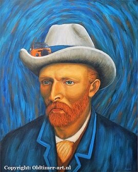 Oldtimer-art painting: Bulli follows Van Gogh